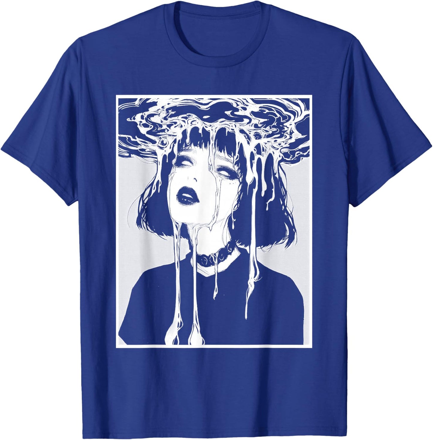 Ghoul Girl | Trippy Horror Creepy Goth Grunge Edgy Harajuku T-Shirt - T-Shirt | Royal