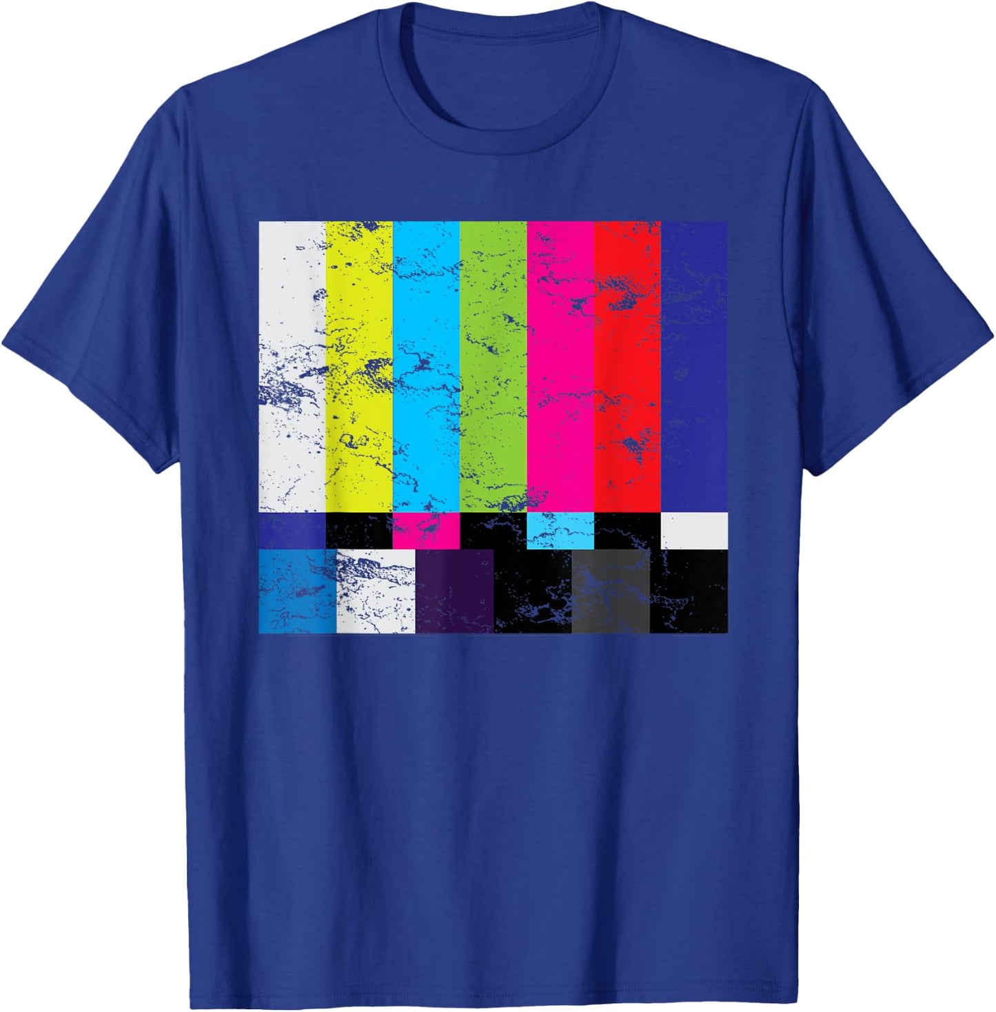 TV Color Bars Shirt Television Test Pattern Monitor Gift T-Shirt - T-Shirt | Royal