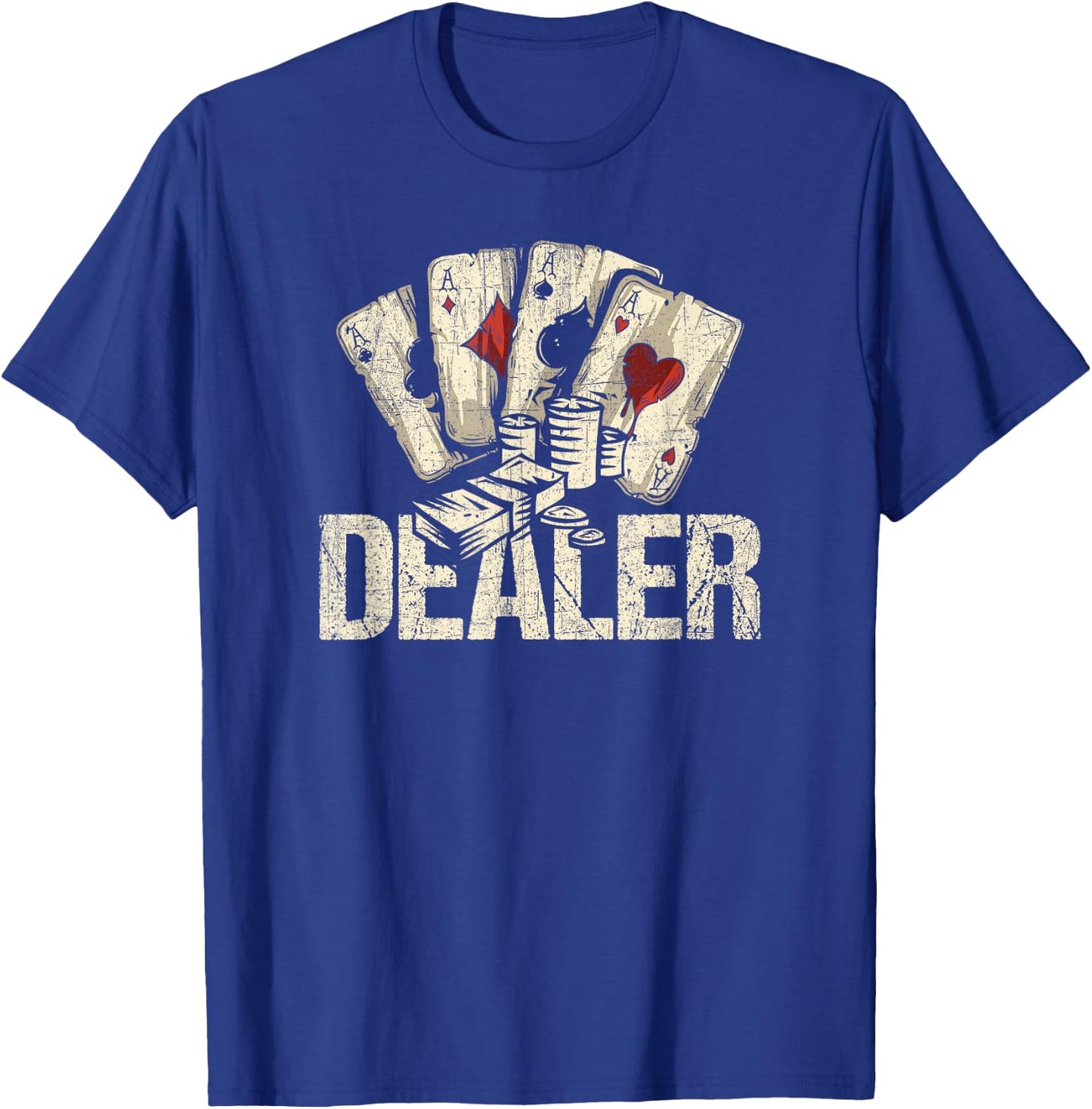Casino Dealer Funny Poker Player Costume Accessories T-Shirt - T-Shirt | Royal