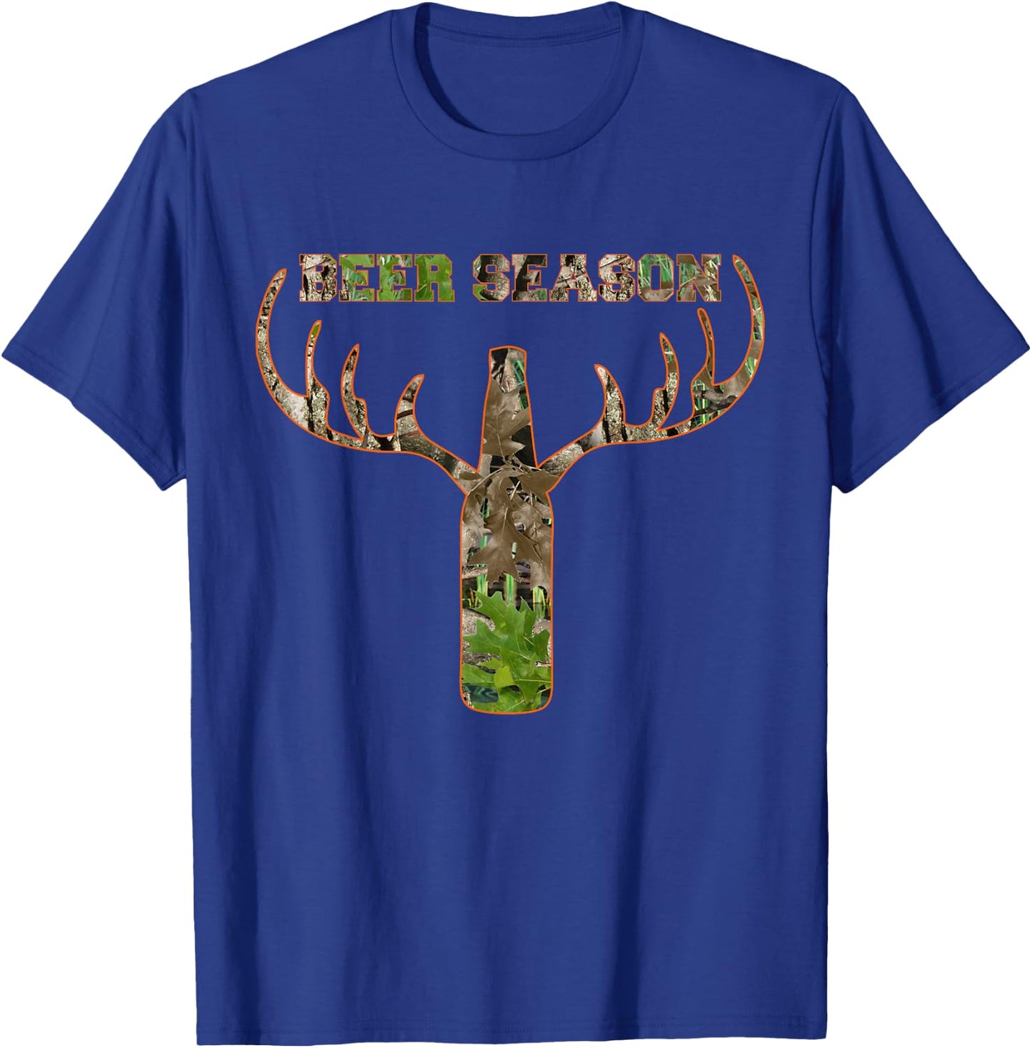 Deer Hunting Beer Season Whitetail Buck T-Shirt - T-Shirt | Royal