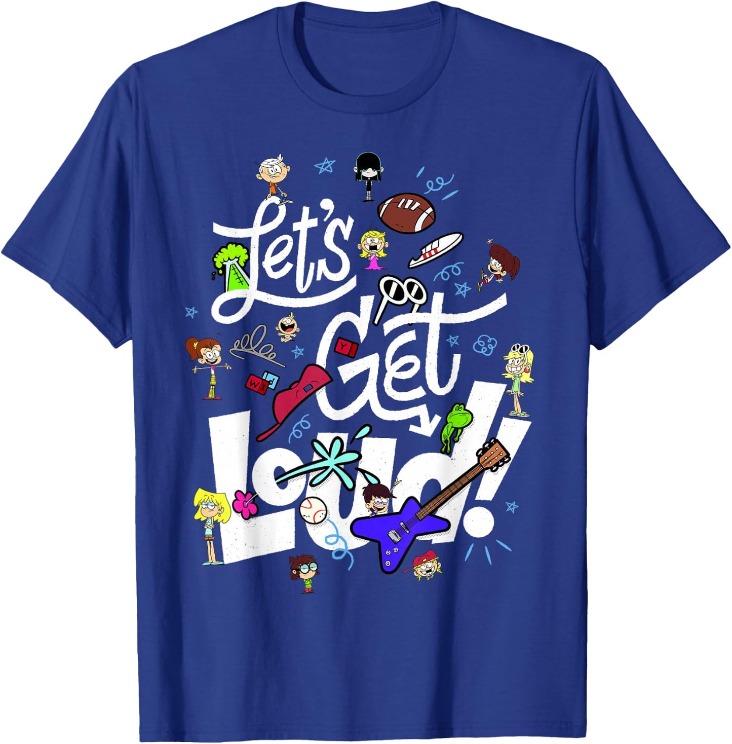 The Loud House Let's Get Loud Character Collage T-Shirt - T-Shirt | Royal