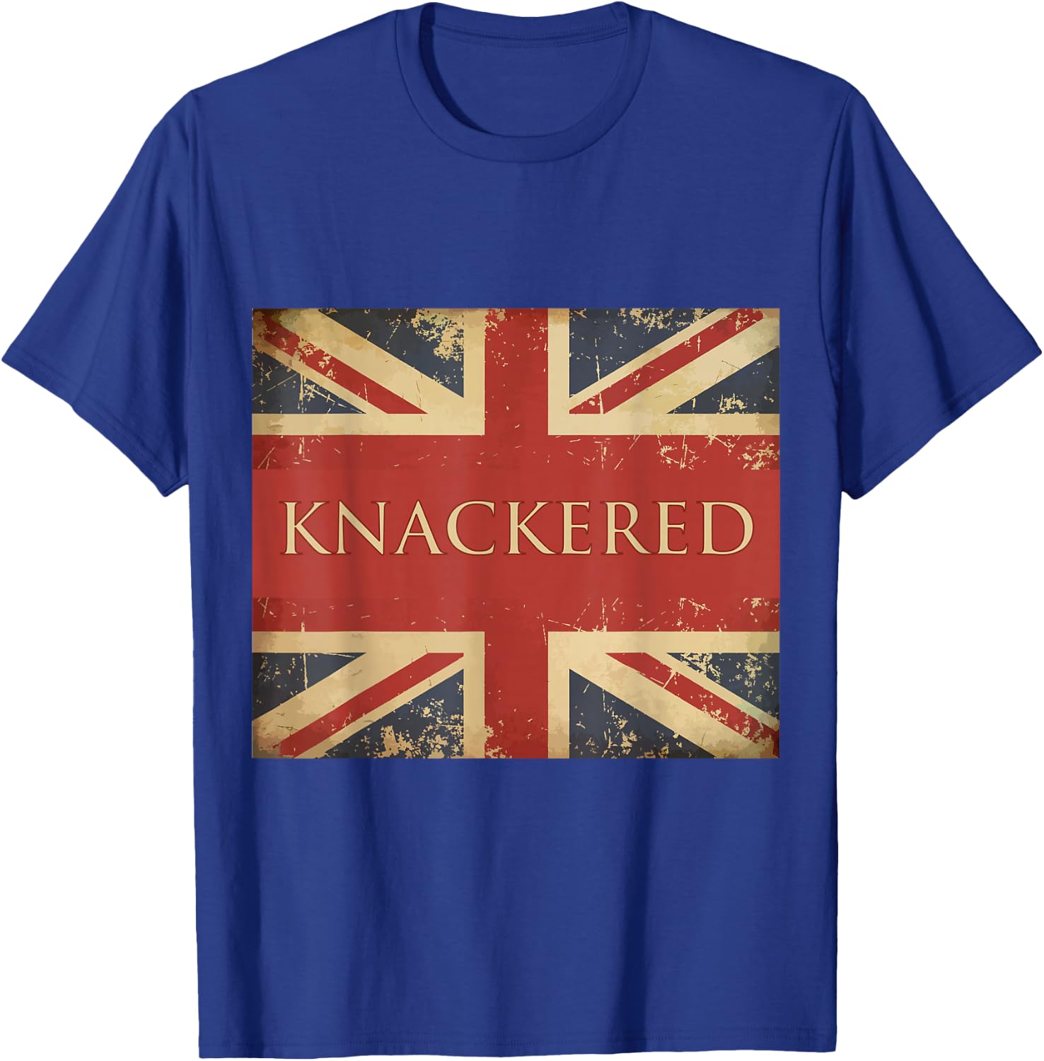 Knackered England Apparel Union Jack Flag UK Slang British T-Shirt - T-Shirt | Royal