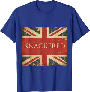 Knackered England Apparel Union Jack Flag UK Slang British T-Shirt - T-Shirt | Royal