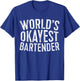 World's Okayest Bartender Shirt Men Women Best Barman Ever T-Shirt - T-Shirt | Royal