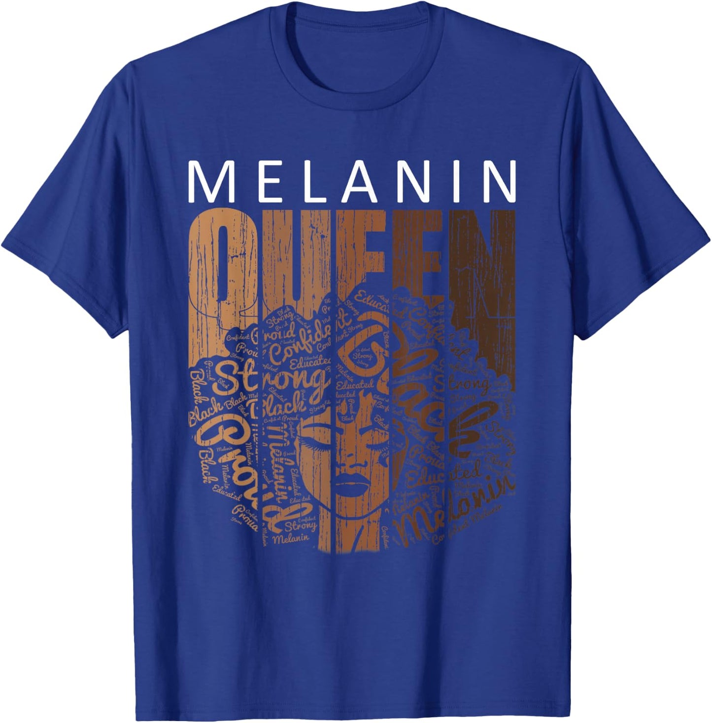Afro Melanin Queen Strong Black Natural African American T-Shirt - T-Shirt | Royal