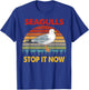Seagulls Bird Lover Stop It Now Retro Vintage Funny Seagulls T-Shirt - T-Shirt | Royal
