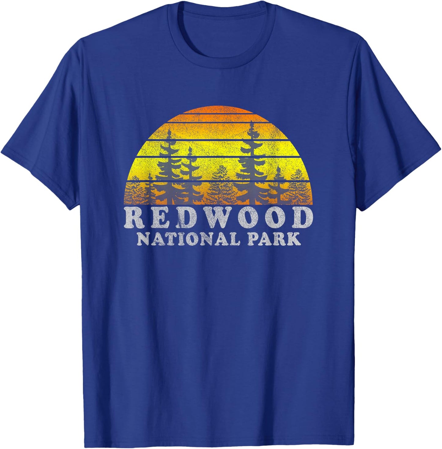 Vintage Redwood National Park Sunset T-Shirt - T-Shirt | Royal