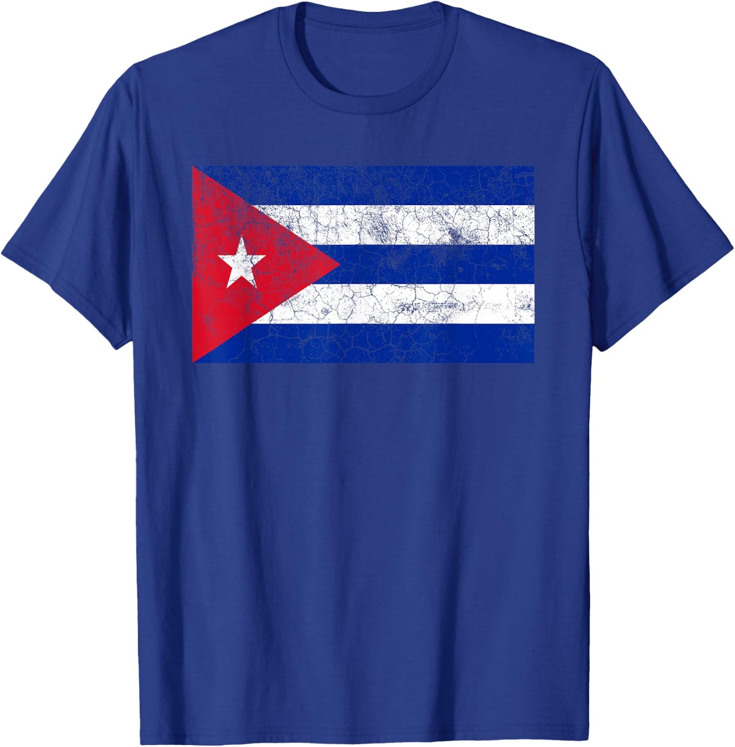 Cuban Flag T Shirt Cuba Vintage Pride Men Women Kids Gift T-Shirt - T-Shirt | Royal