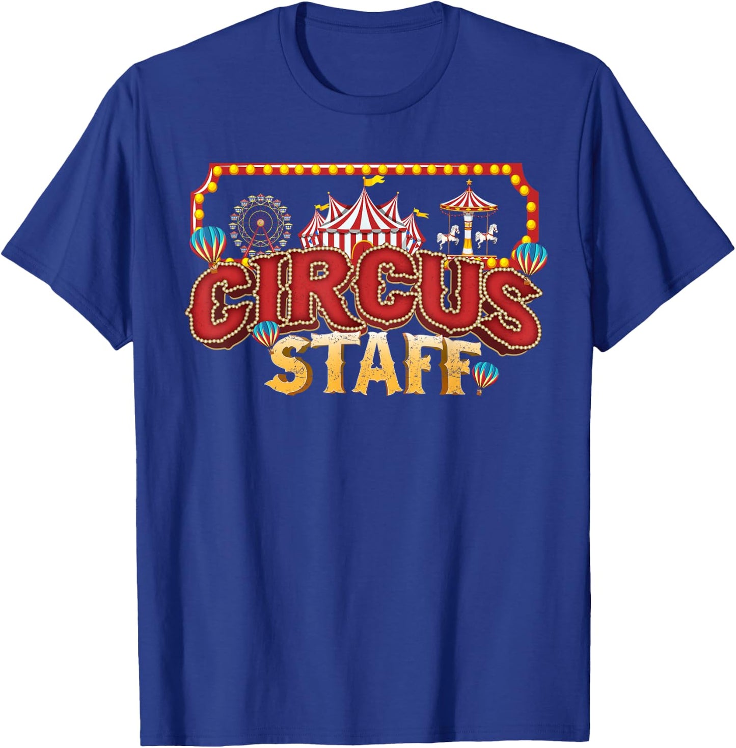 Vintage Circus Themed Birthday Party Event Circus Staff T-Shirt - T-Shirt | Royal