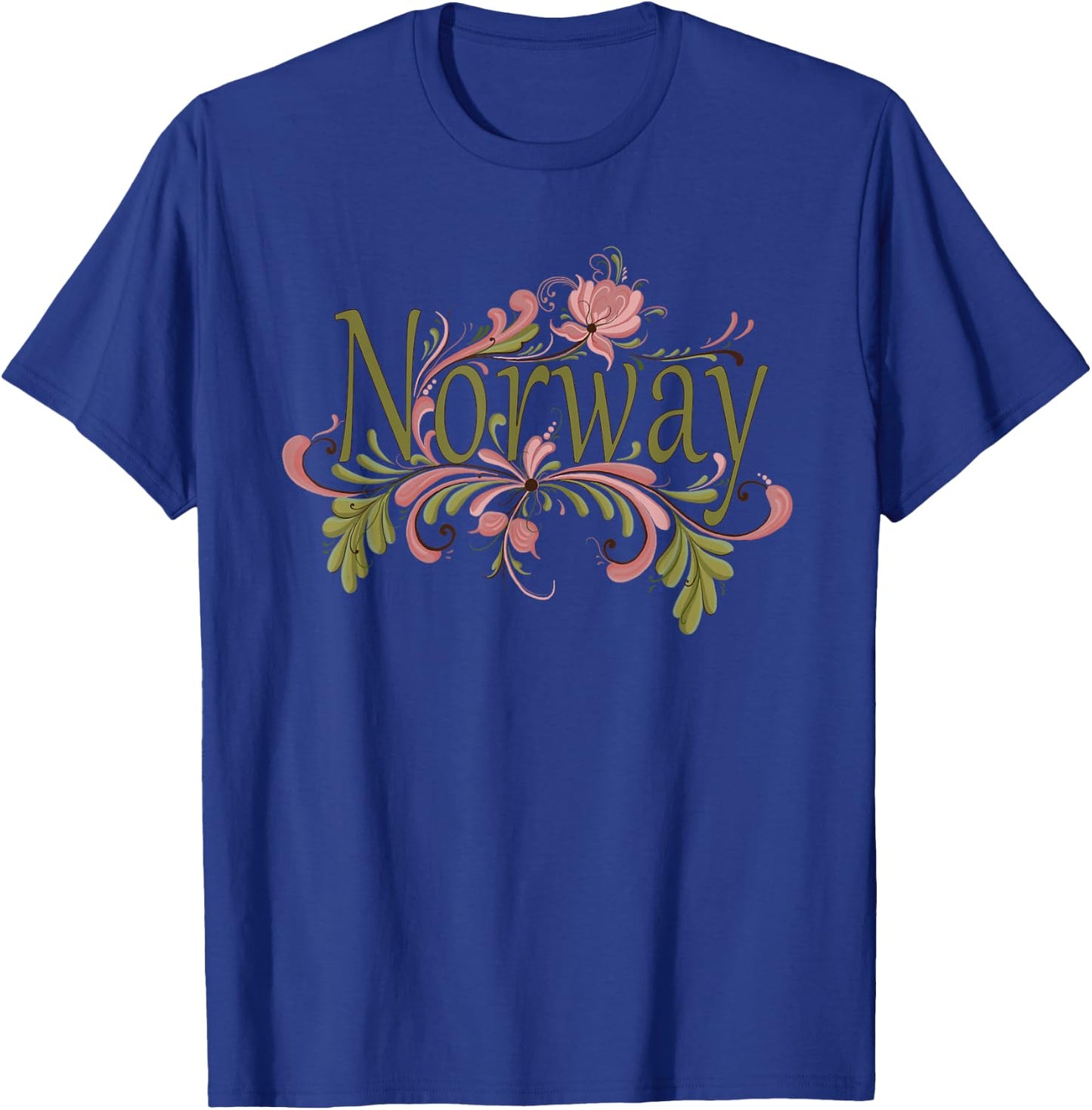 Eventyr Rosemaling Norway Norwegian Norway Rosemaling Norwegian Gift T-Shirt - T-Shirt | Royal