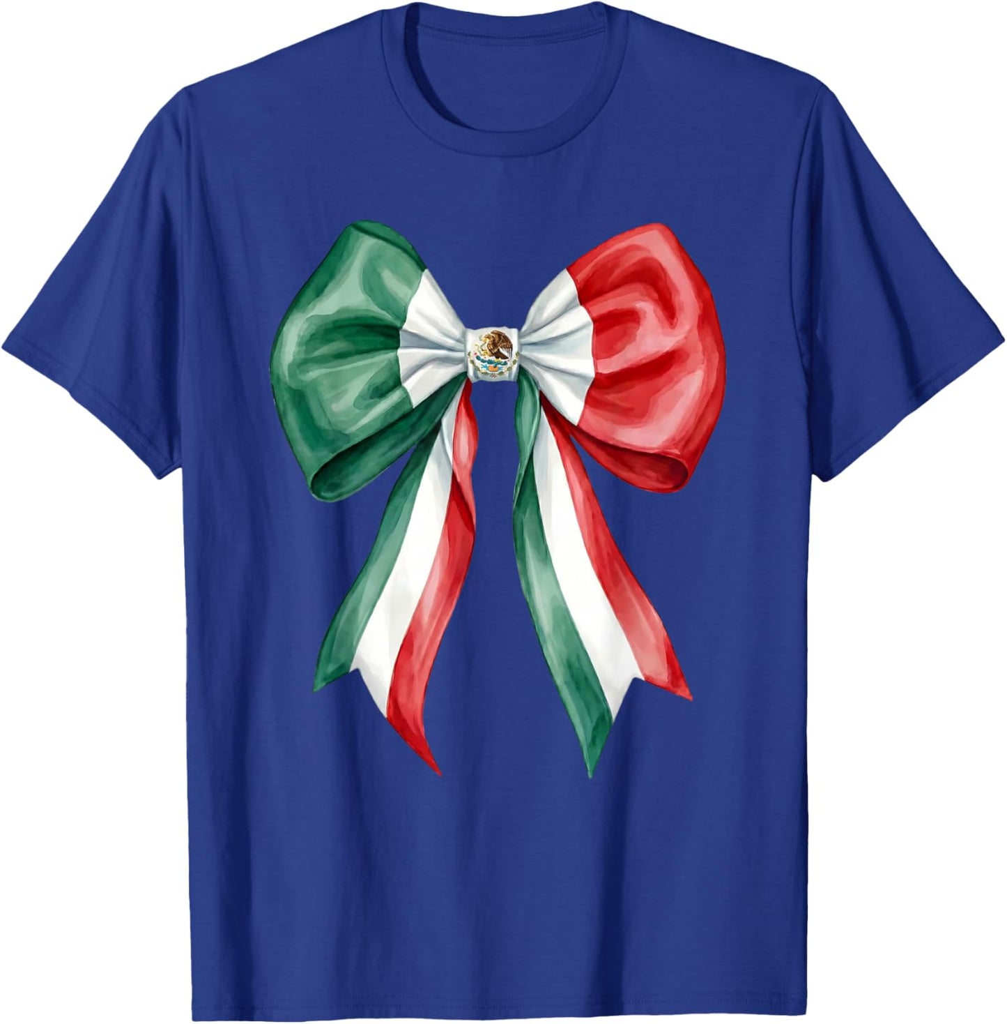 Mexican Girl Coquette Bow Hispanic Mexico Flag Cute Mexicana T-Shirt - T-Shirt | Royal