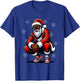 African American Christmas Pajama Xmas Afro Santa Claus PJ T-Shirt - T-Shirt | Royal