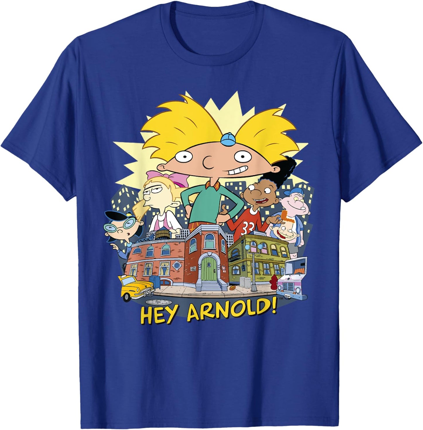 Hey Arnold Neighborhood Poster T-Shirt - T-Shirt | Royal