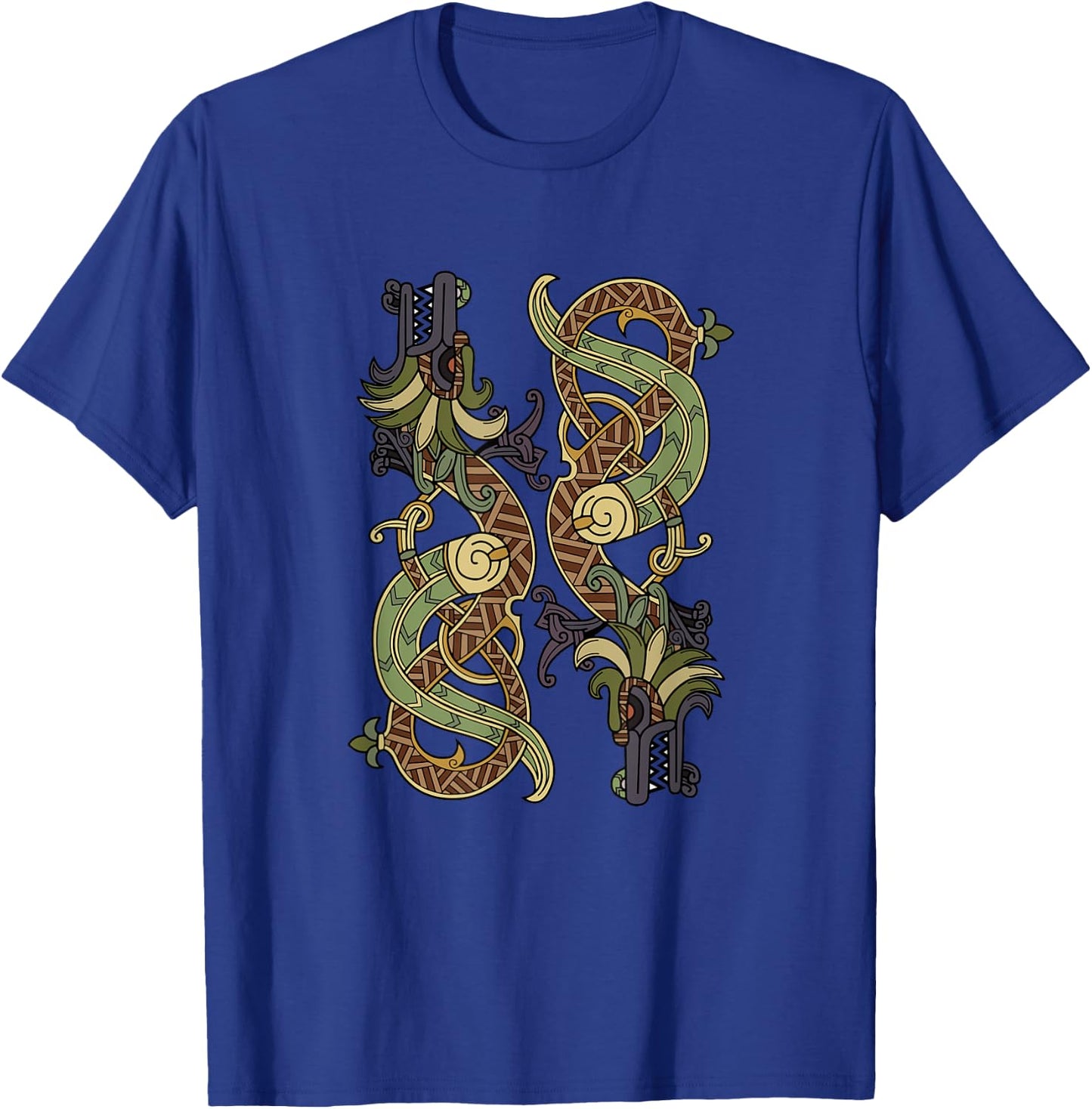 Celtic Dragons Nordic Mythical Viking Tribal Gift T-Shirt - T-Shirt | Royal