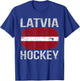 Latvia Hockey, Latvian Flag T-Shirt - T-Shirt | Royal