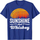 Sunshine and Whiskey Shirt Vintage Retro Funny Beach Summer T-Shirt - T-Shirt | Royal