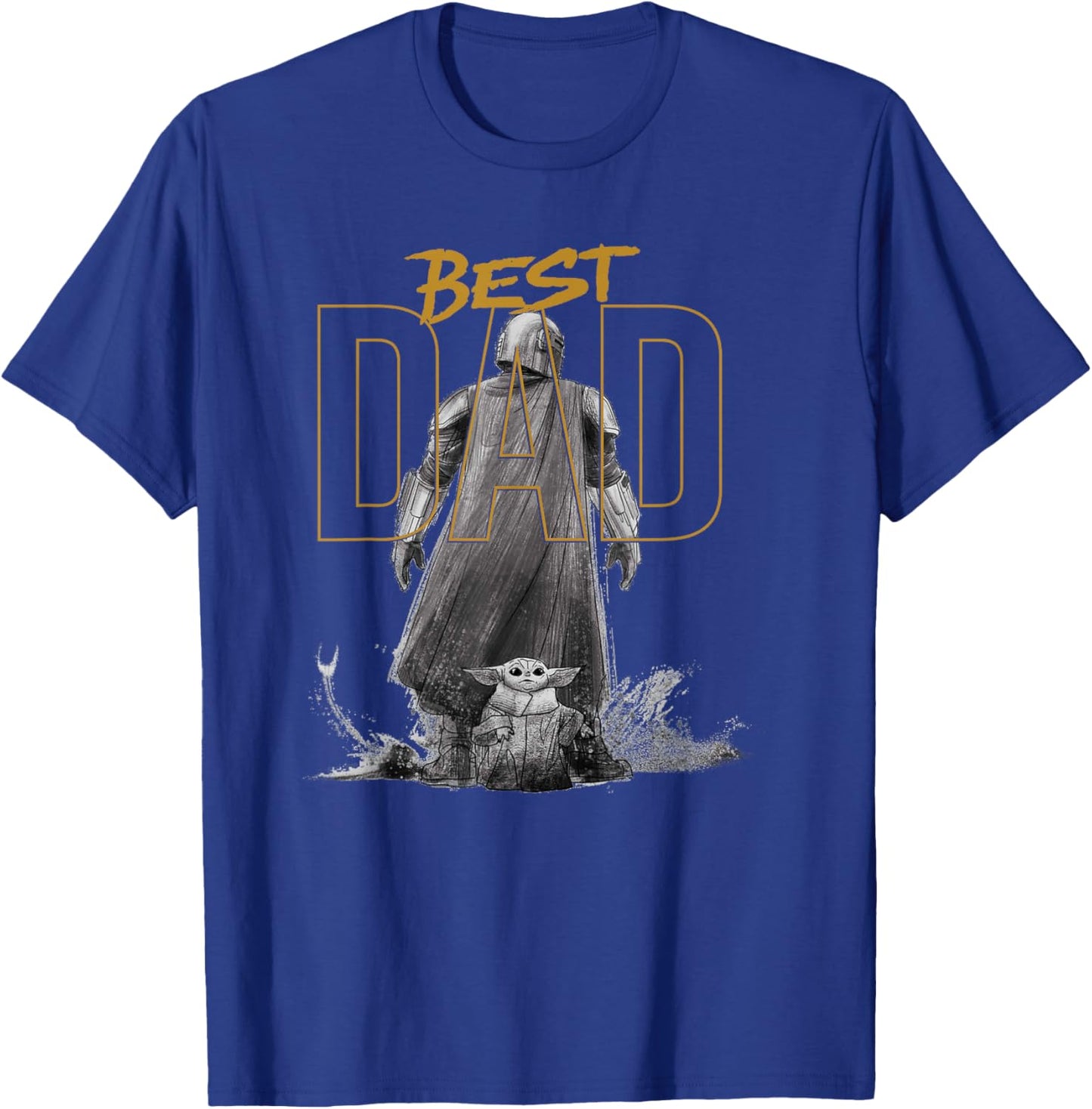Star Wars The Mandalorian and Grogu Best Dad Father’s Day T-Shirt - T-Shirt | Royal