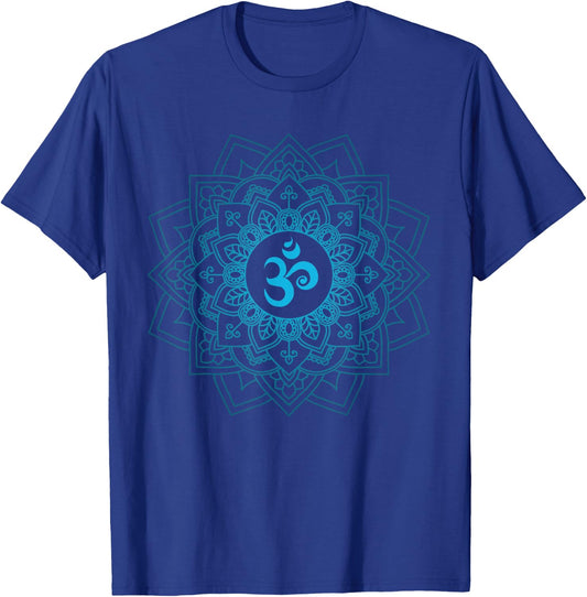 Blue Om Meditation Mandala T-Shirt - T-Shirt | Royal