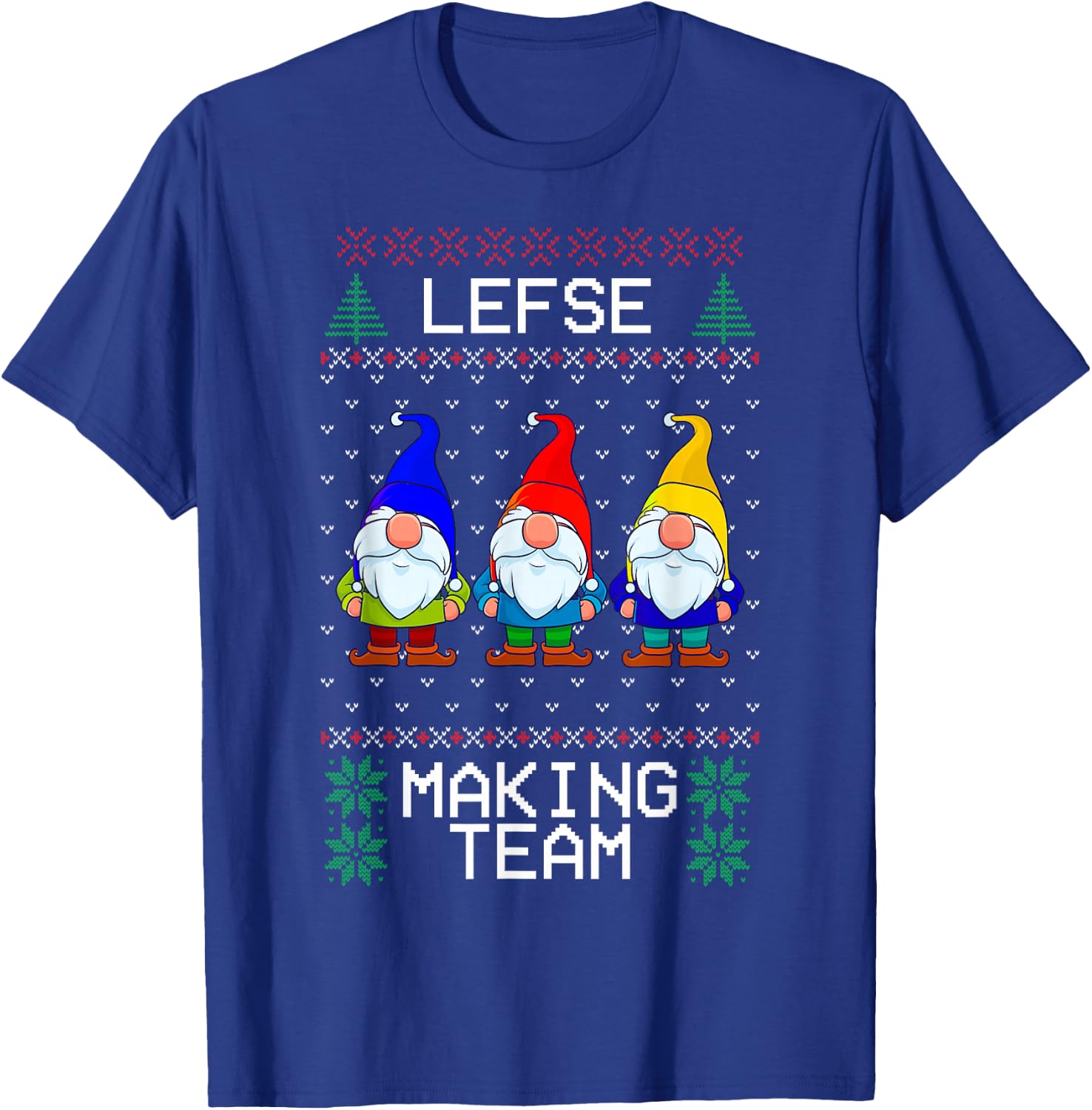 Lefse Making Team, Nordic Christmas Tomte Gnome Xmas Women T-Shirt - T-Shirt | Royal