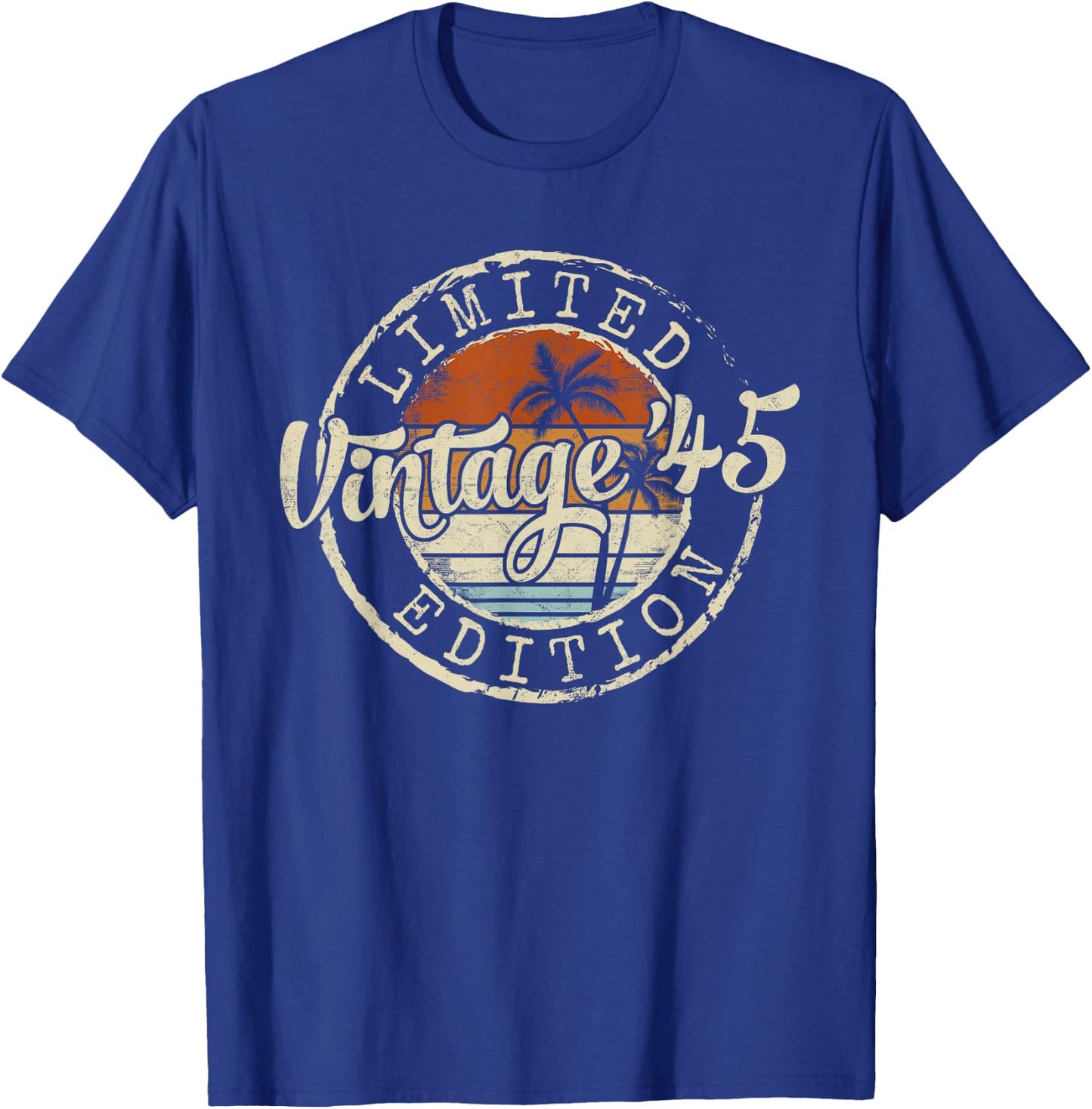 Vintage 1945 80th Birthday Gifts Women 80 Year Old T-Shirt - T-Shirt | Royal