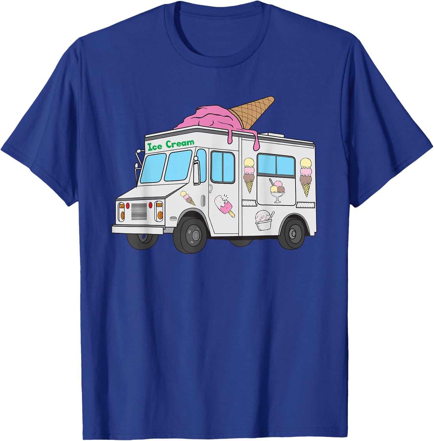 Funny Nostalgic Ice Cream Truck Summer Adventure Lover T-Shirt - T-Shirt | Royal