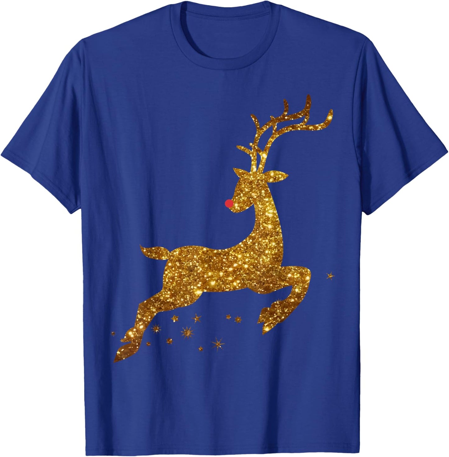 Christmas Reindeer Cute gold faux T-Shirt - T-Shirt | Royal