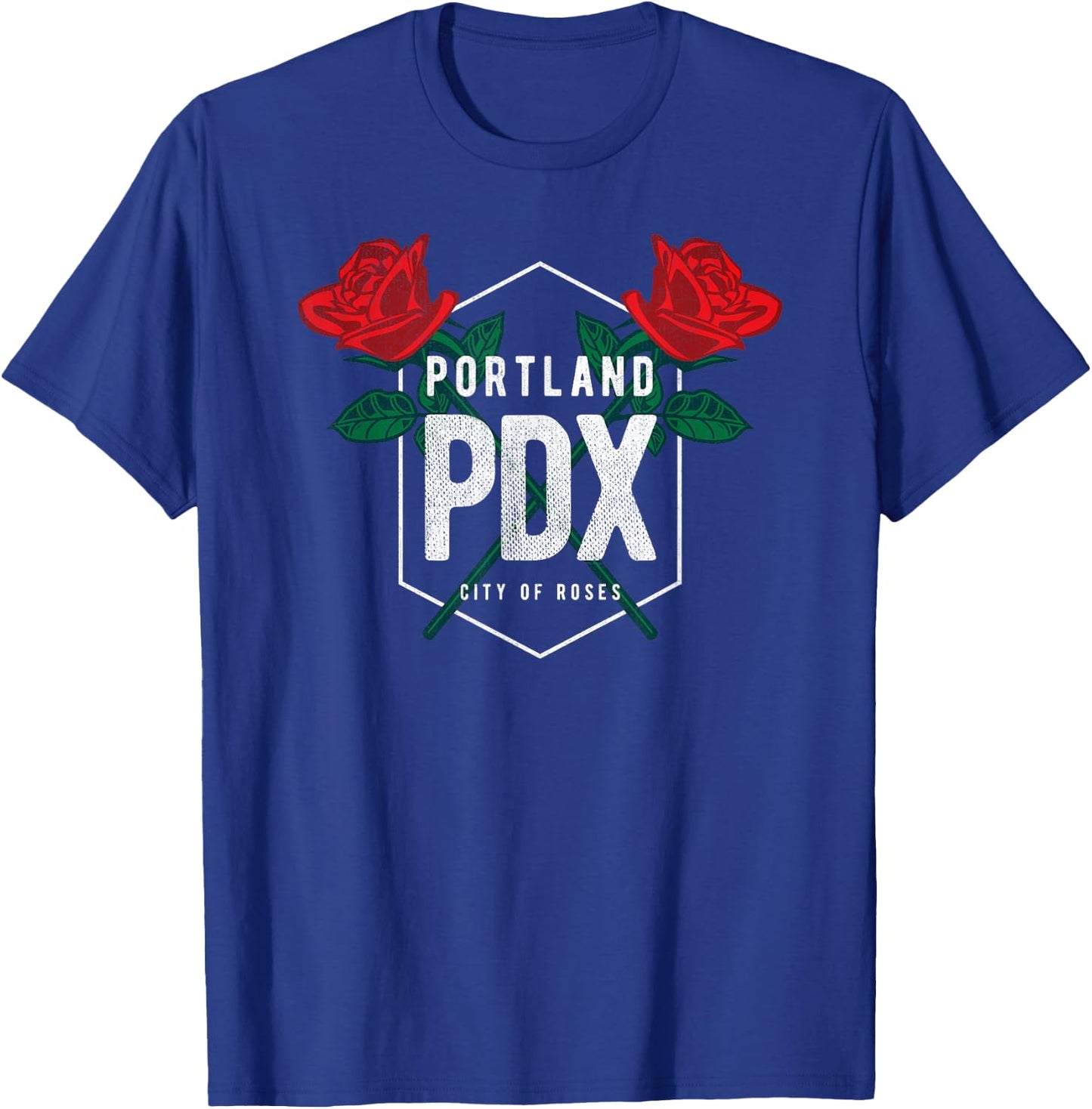 Portland Oregon Badge PDX Portland Squad Pacific Wonderland T-Shirt - T-Shirt | Royal