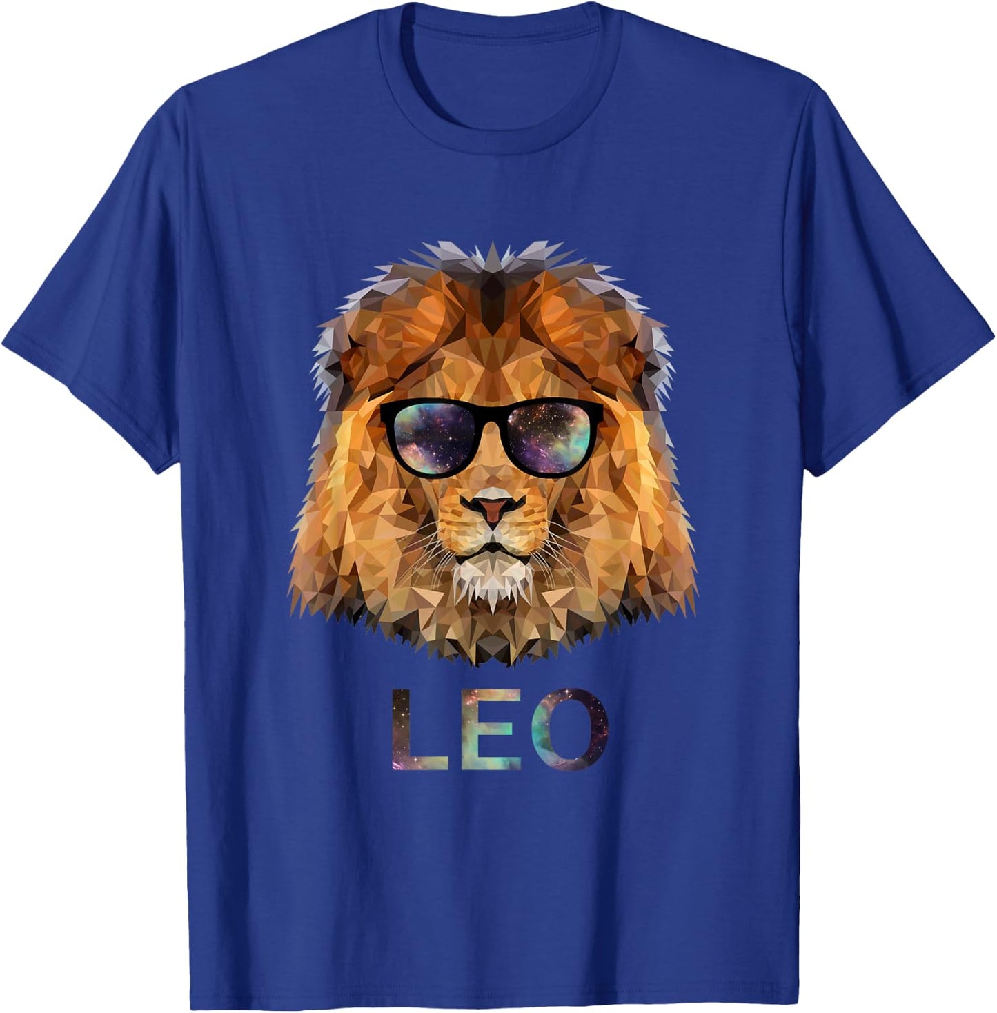 Leo Zodiac Lion With Cool Sunglasses Birthday T-Shirt - T-Shirt | Royal