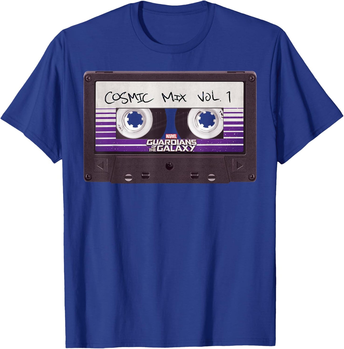Marvel Guardians of the Galaxy Cosmic Mix Vol 1 Tape Logo T-Shirt - T-Shirt | Royal