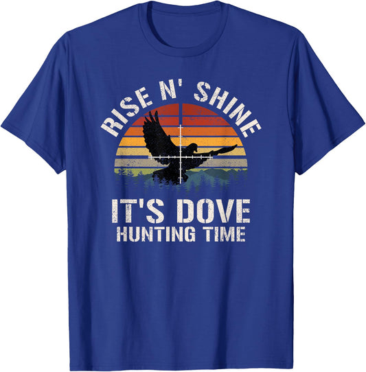 Vintage Sunset Dove Hunting Season T-Shirt - T-Shirt | Royal