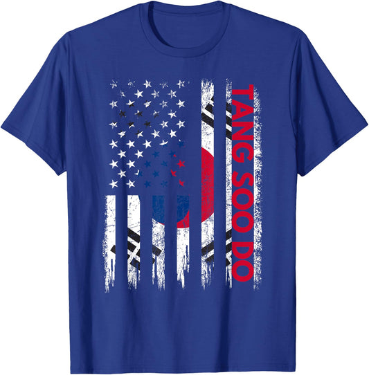 Tang Soo Do Karate Martial Arts Training Korean Flag T-Shirt - T-Shirt | Royal
