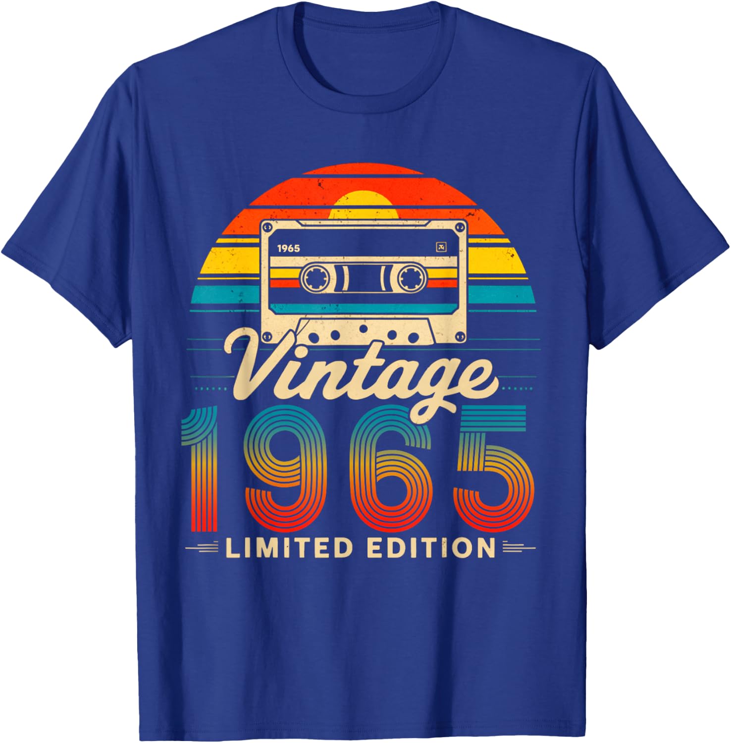 60 Years Old Gifts Vintage Born In 1965 Retro 60th Birthday T-Shirt - T-Shirt | Royal