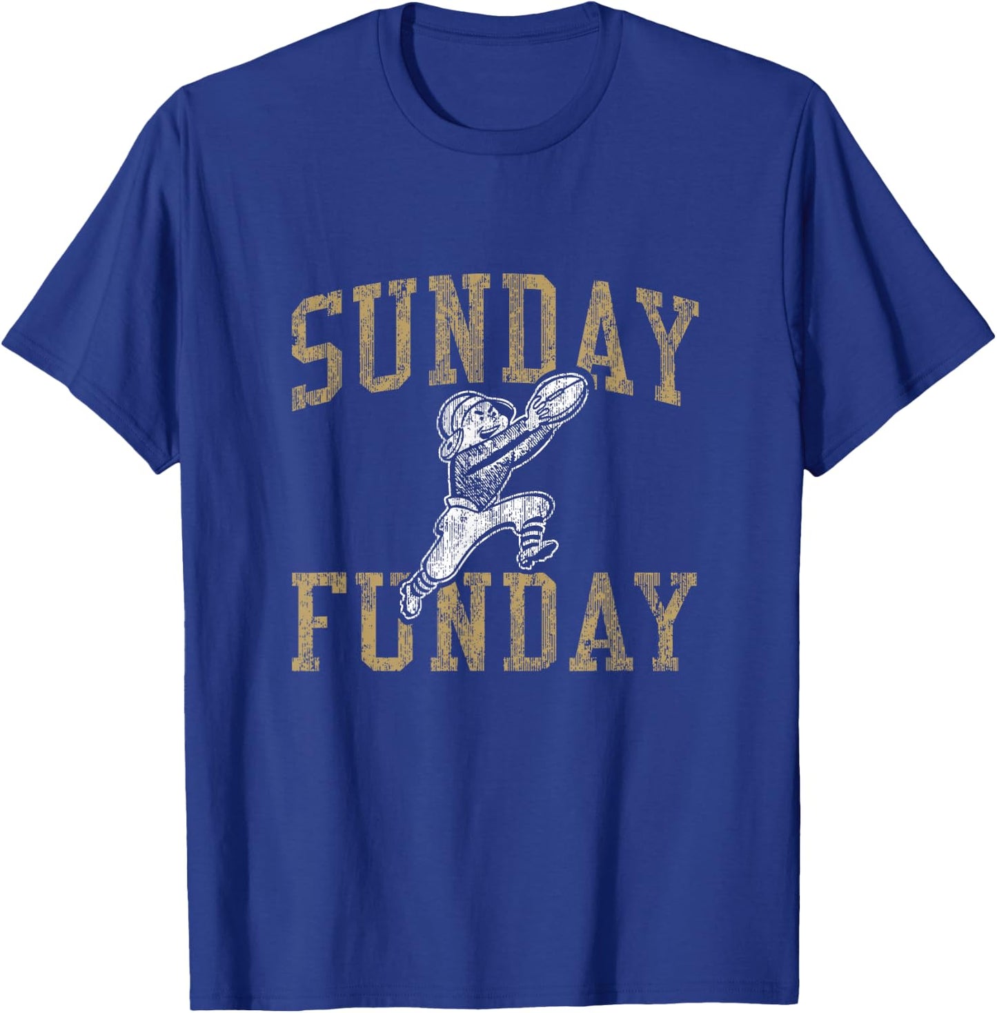 Vintage Sunday Funday T Shirt New Orleans Football Retro T-Shirt - T-Shirt | Royal