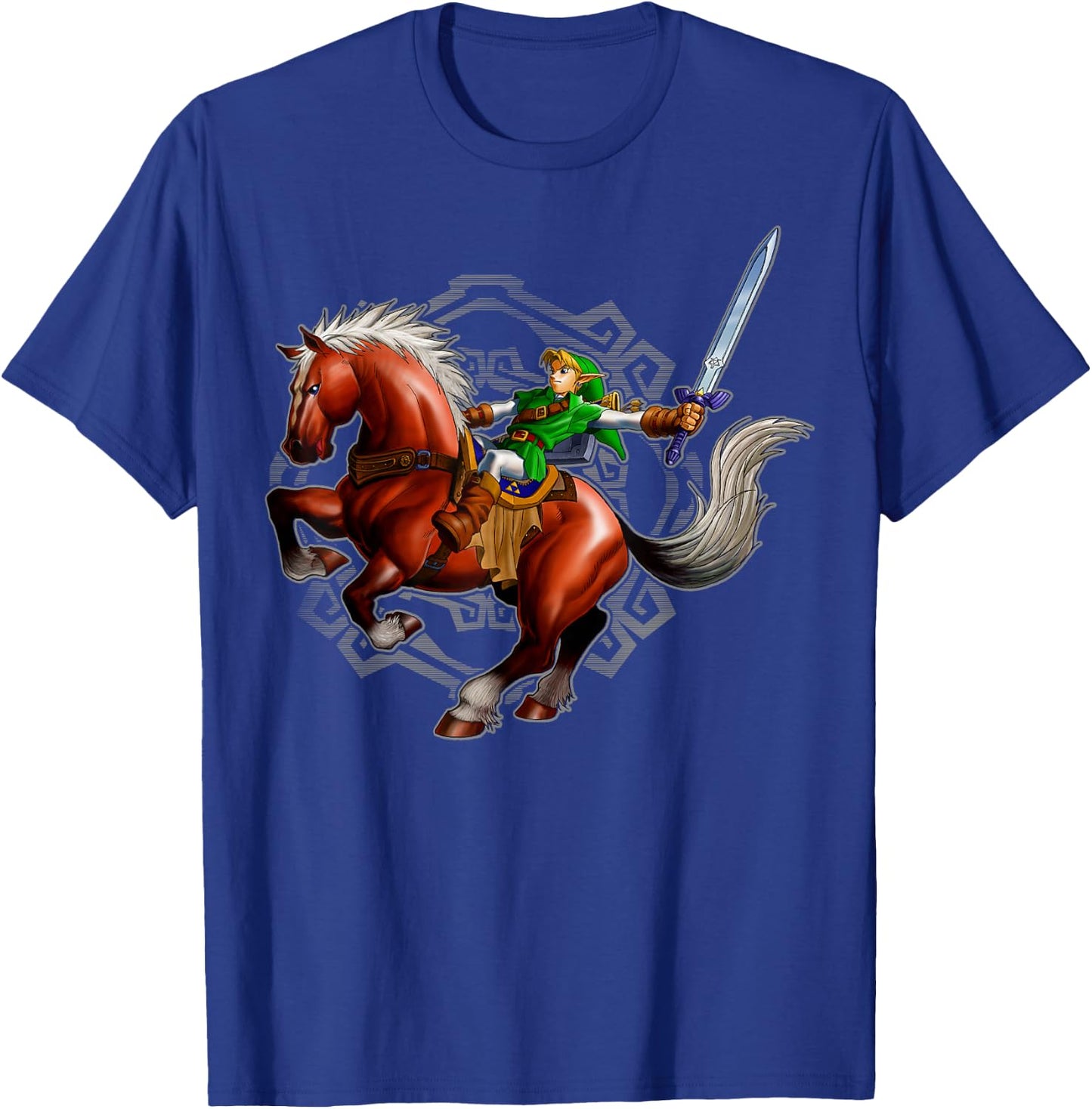 Nintendo Legend of Zelda Link On A Horse Portrait T-Shirt - T-Shirt | Royal