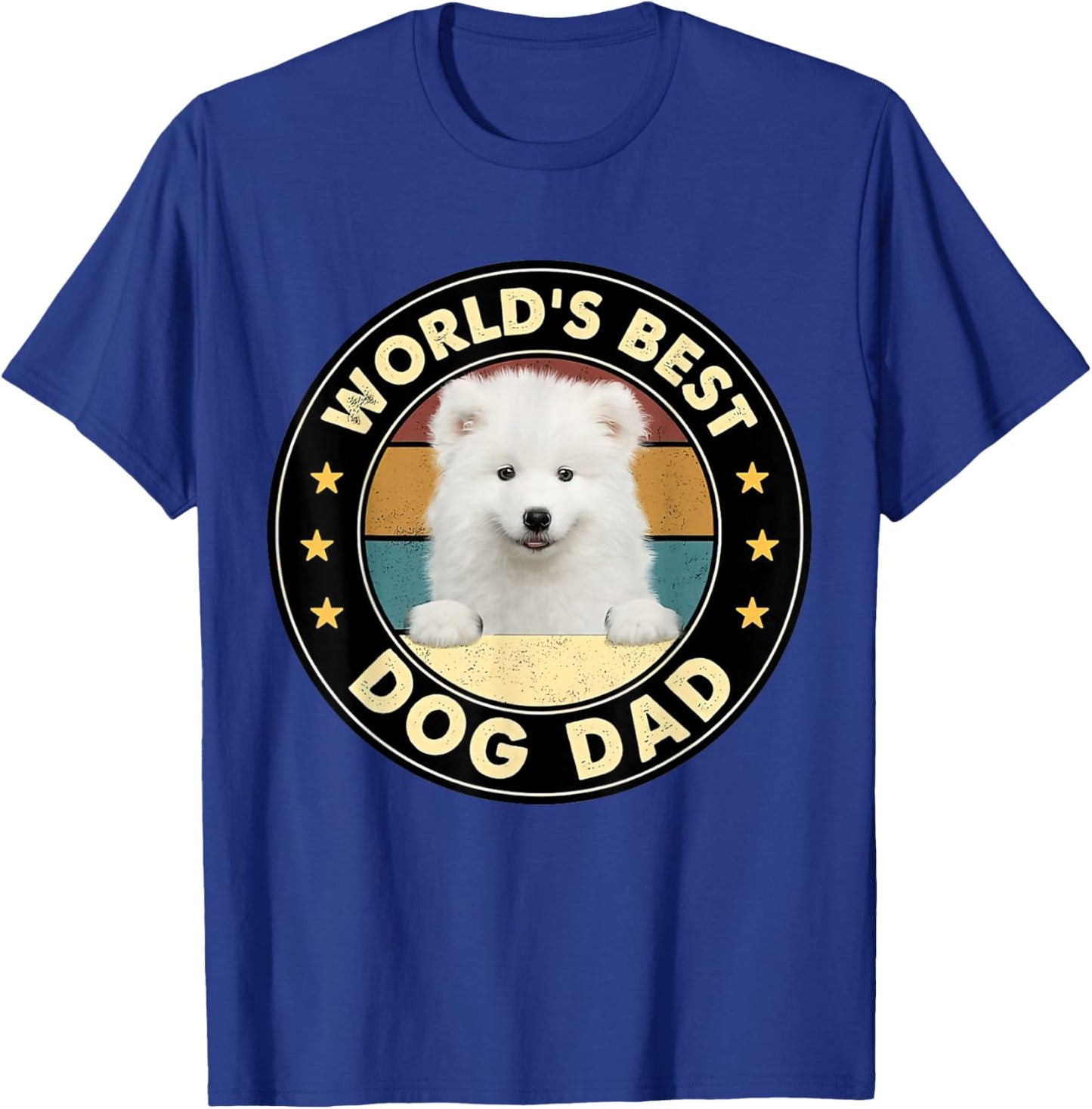 Vintage World's Best Best Samoyed Dad Dog Lover Women T-Shirt - T-Shirt | Royal