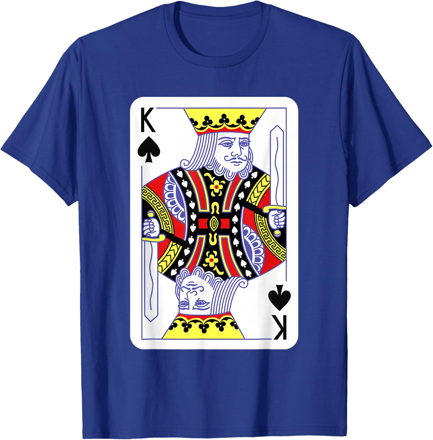 King of Spades Playing Cards Halloween Costume Casino Easy T-Shirt - T-Shirt | Royal