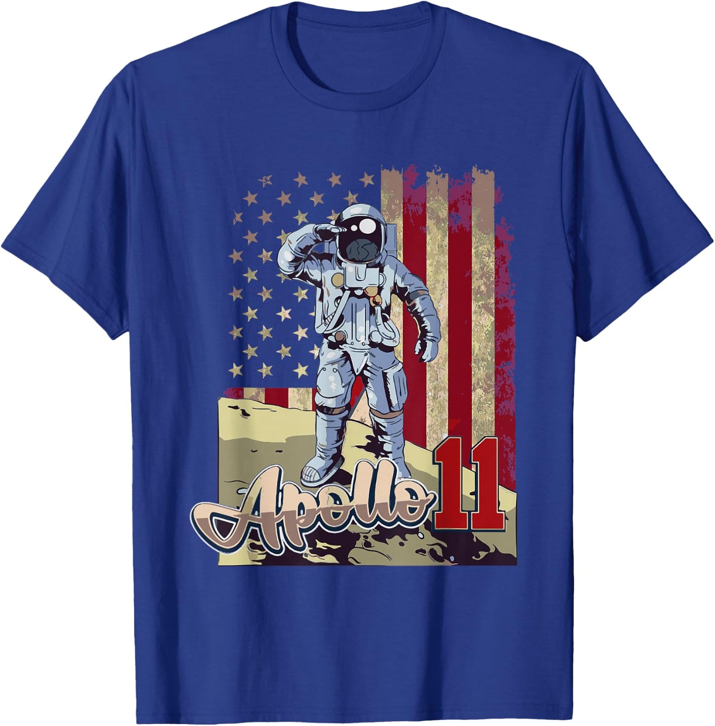 Apollo 11 50th Anniversary Moon Landing 1969 2019 T-Shirt - T-Shirt | Royal