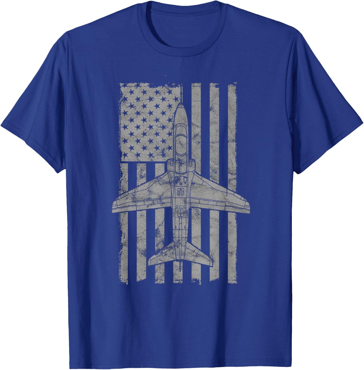 T-45 Goshawk Naval Training Airplane Vintage Flag T-Shirt - T-Shirt | Royal