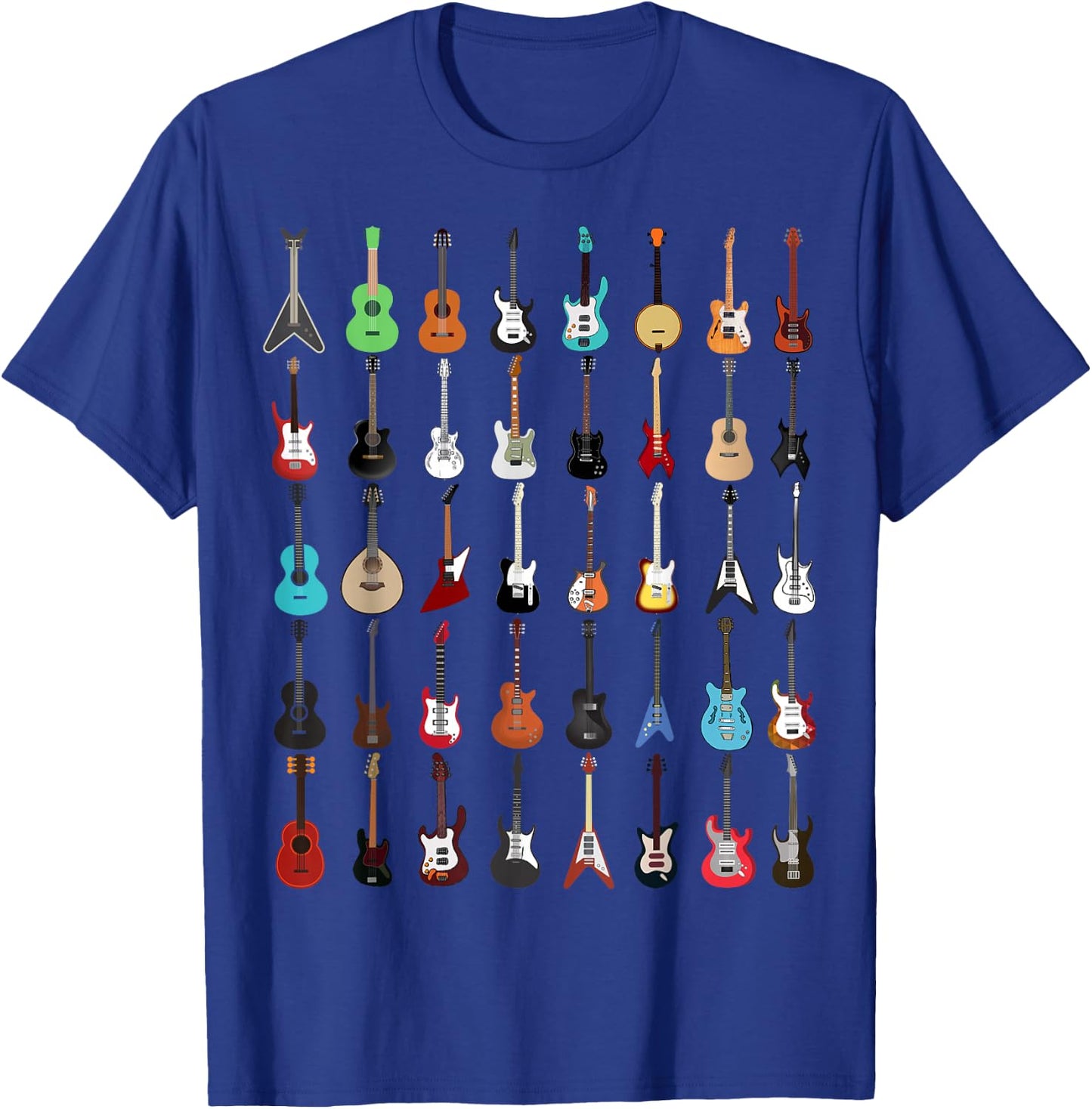 Guitar Musical Instrument T Shirt (Rock N Roll ) T-Shirt - T-Shirt | Royal