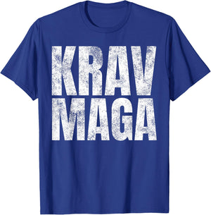 Distressed Krav Maga Israeli Gifts IDF Self-Defense Training T-Shirt - T-Shirt | Royal