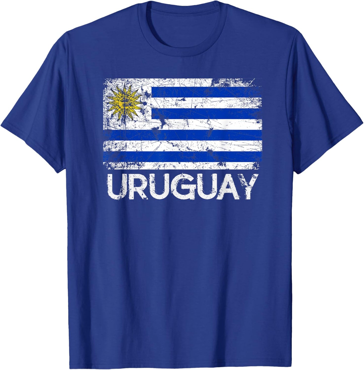 Uruguayan Flag | Vintage Made In Uruguay Gift T-Shirt - T-Shirt | Royal