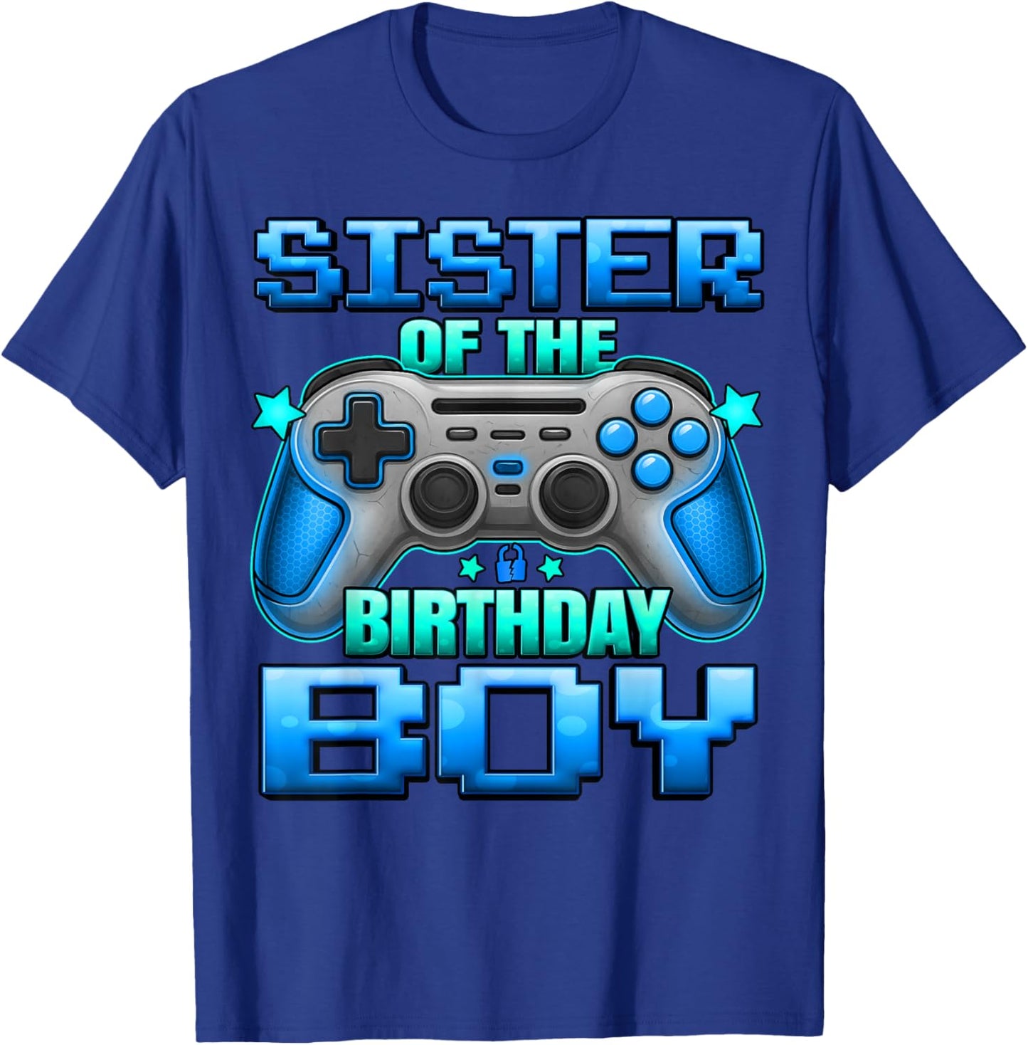 Sister of The Birthday Boy Matching Family Lil Sister T-Shirt - T-Shirt | Royal