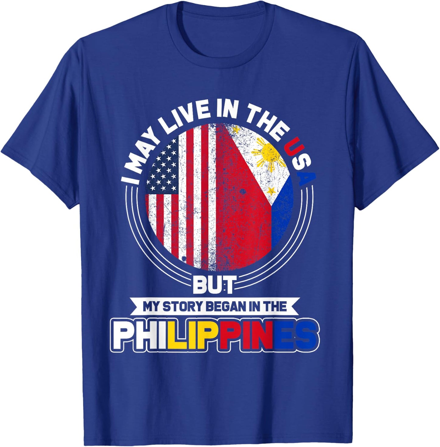 Philippine USA Flag Philippines T-Shirt - T-Shirt | Royal