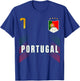 Retro Portugal Flag Portugese Pride Lovers T-Shirt - T-Shirt | Royal