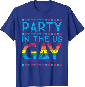 Fourth of July | Party In The US Gay T-Shirt - T-Shirt | Royal