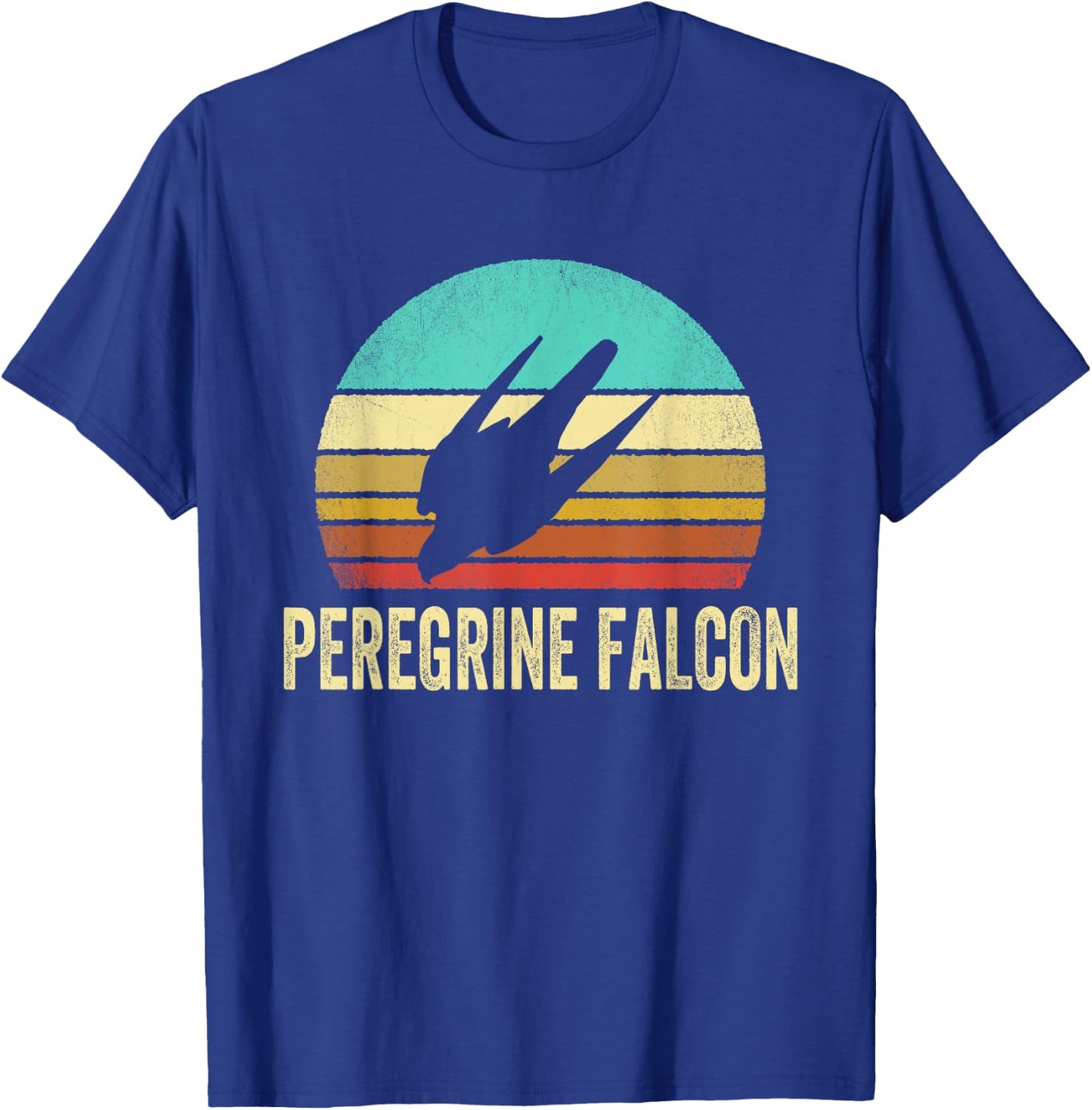 Vintage Peregrine Falcon Shirt Sunset T-Shirt - T-Shirt | Royal