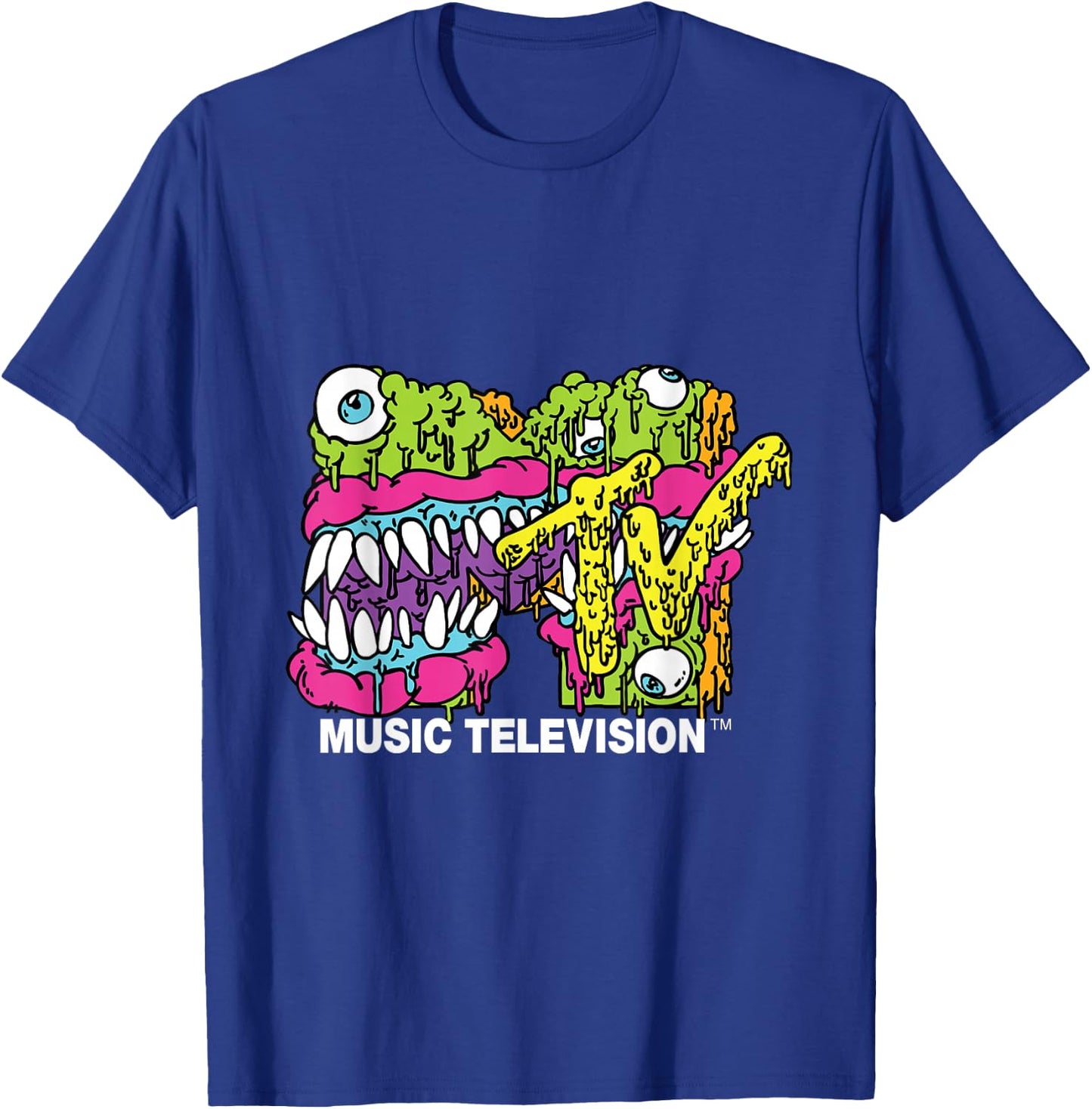 MTV Classic Logo Moster Design T- Shirts T-Shirt - T-Shirt | Royal