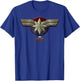 Marvel Captain Marvel Movie Chest Symbol T-Shirt - T-Shirt | Royal
