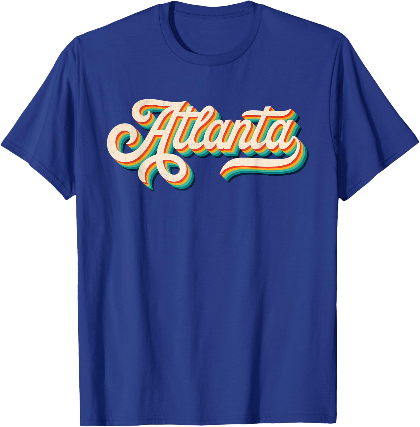 70s Vintage Retro Atlanta Georgia Throwback USA Souvenir T-Shirt - T-Shirt | Royal