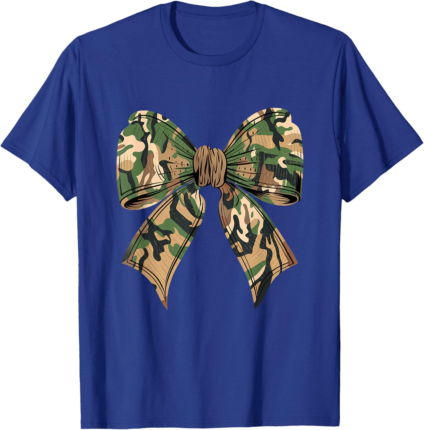 Camo Coquette Bow Hunting Camouflage Old Hunter Girls T-Shirt - T-Shirt | Royal